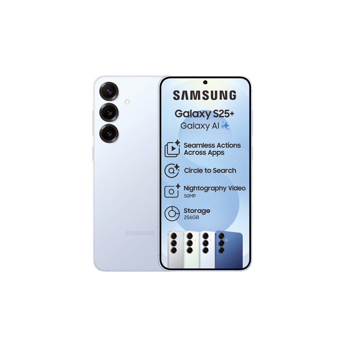 Samsung Galaxy S25+ 256GB – Blue Front View