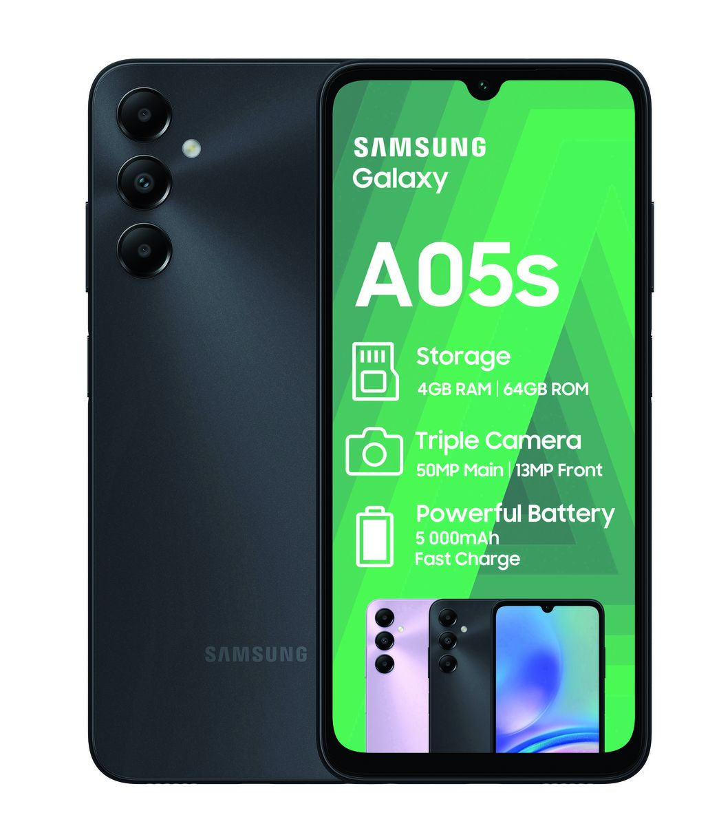 Samsung Galaxy A05s 128GB Black Front View