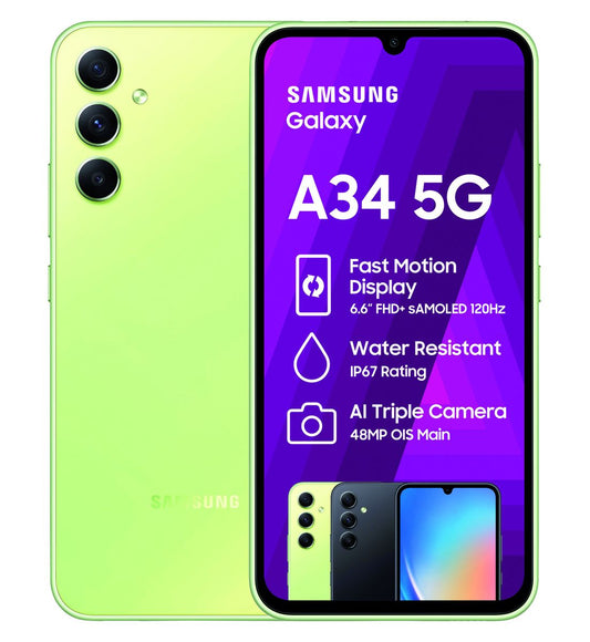 Samsung Galaxy A34 5G 128GB Green front view