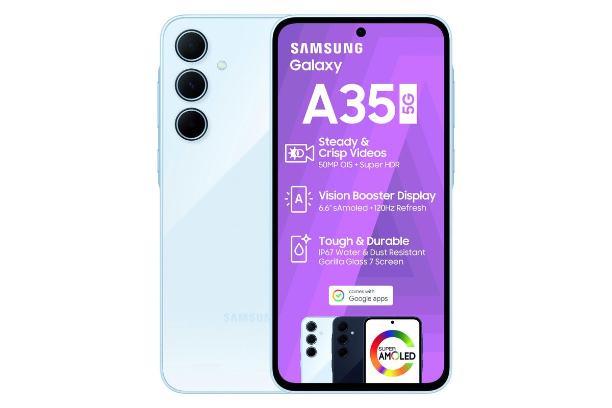 Samsung Galaxy A35 256GB – Blue Front View