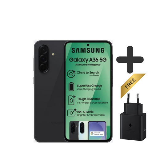 Samsung Galaxy A36 128GB + 45W USB-C Power Adaptor