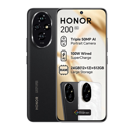 Honor 200 5G Dual SIM 512GB Black – Front View