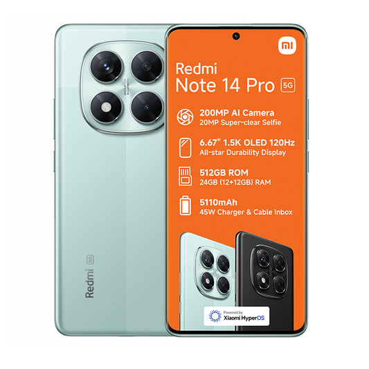 Xiaomi Redmi Note 14 Pro 5G 512GB (8GB RAM) – Blue Front View