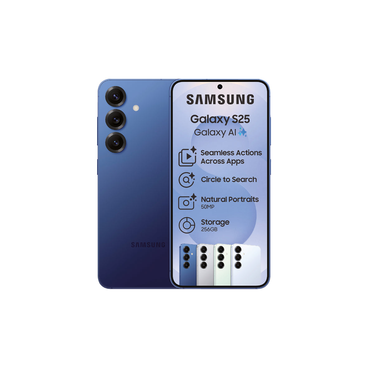 Samsung Galaxy S25 256GB – Navy Front View
