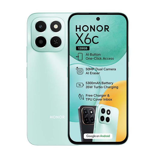 Honor X6c LTE 128GB Light Green – Front View