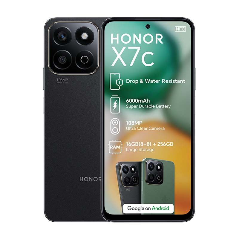 Honor X7c 4G 256GB Black – Front View