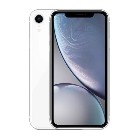 Apple iPhone XR 256GB White front view display – Pre-Owned Unlocked Smartphone