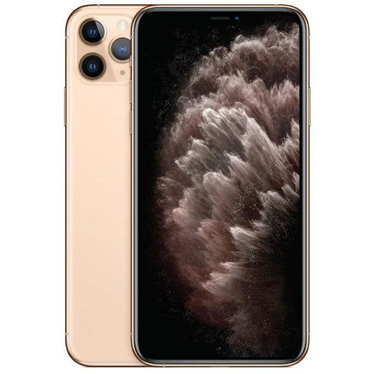 Apple iPhone 11 ProMax 512GB Gold front view display – Pre-Owned Unlocked Smartphone 