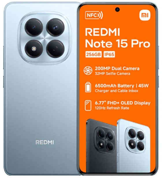 Xiaomi Redmi Note 15 PRO Smartphone - Midnight Black (8+8GB RAM + 256GB)