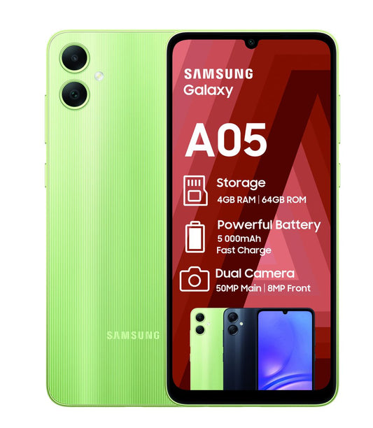 Samsung Galaxy A05 64GB – Green Front View