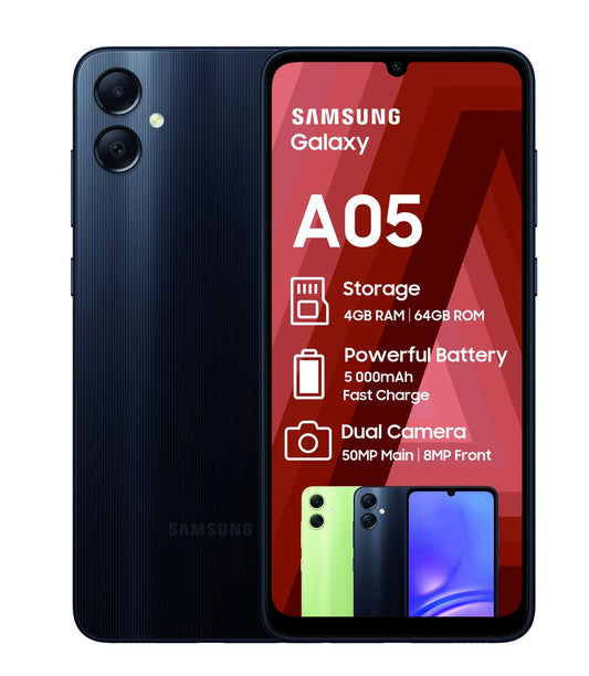 Samsung Galaxy A05 64GB – Black Front View
