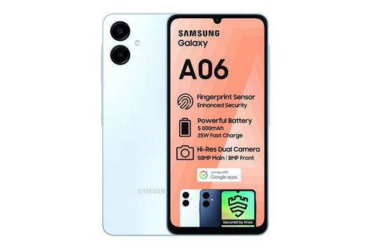 Samsung Galaxy A06 Dual Sim 128GB Blue Front View