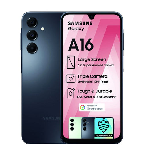 Samsung Galaxy A16 128GB Black Front View