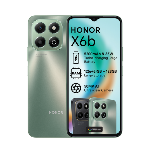 Honor X6b LTE 128GB Light Green – Front View