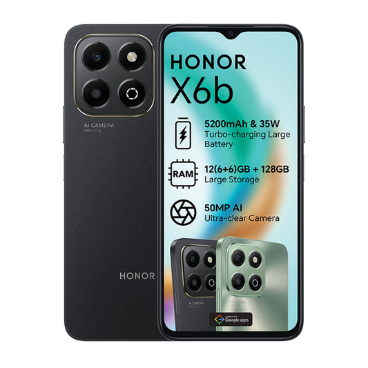 Honor X6b LTE 128GB Black – Front View